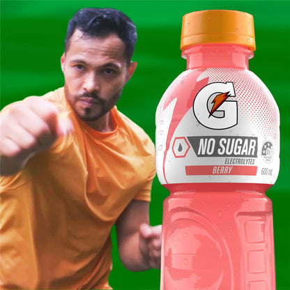 Gatorade Sports Drinks Sugar Free Berry Electrolyte Hydration Bottle 600ml
