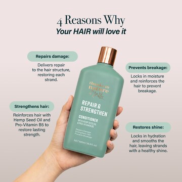 Thanks To Nature Repair Strengthen Conditioner Hemp Seed Oil For Damaged Hair 500mL