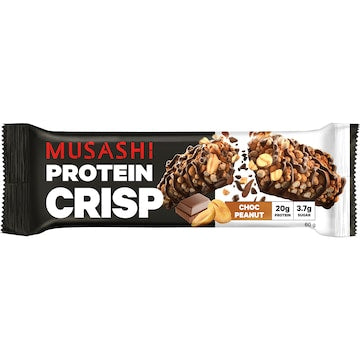 Musashi Crisp Protein Bar Chocolate Peanut 60g