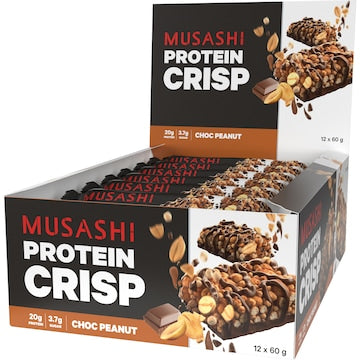 Musashi Crisp Protein Bar Chocolate Peanut 60g