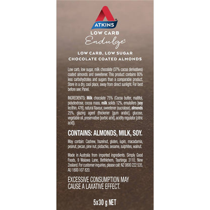 Atkins Endulge Chocolate Coated Almonds 5 Pack