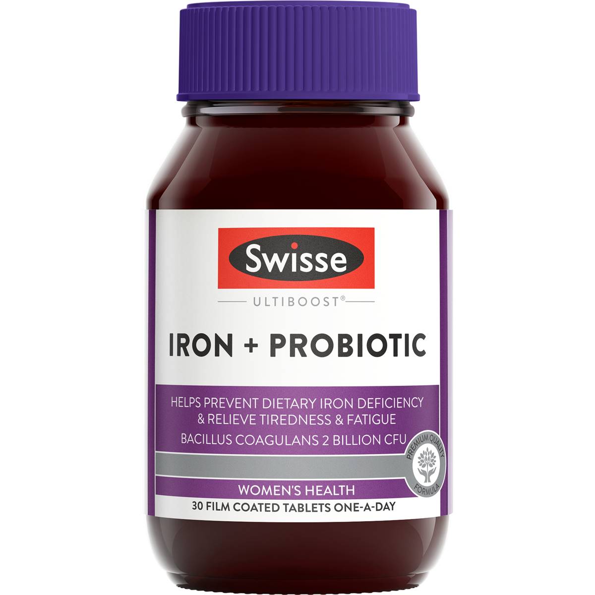 Swisse Ultiboost Iron + Probiotic Capsules 30 pack