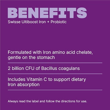 Swisse Ultiboost Iron + Probiotic Capsules 30 pack