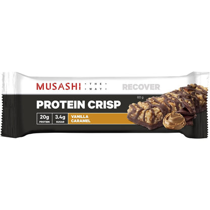 Musashi Crisp Protein Bar Vanilla Caramel, 60g