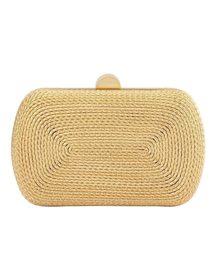 Martina Metallic Coiled Clutch in Gold