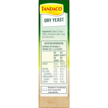 Tandaco Dry Yeast 5X7G Sachets 35g