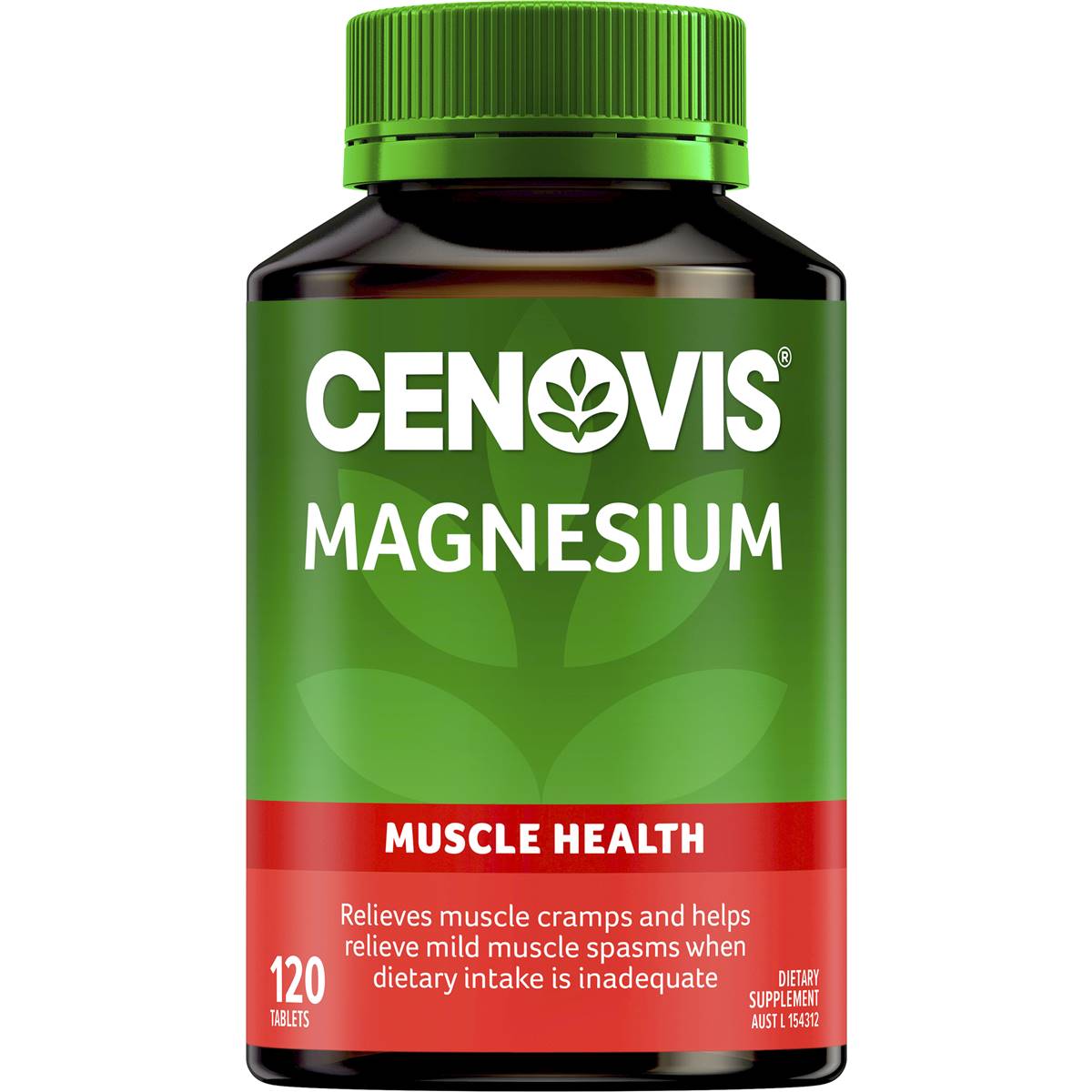 Cenovis Magnesium Tablets Muscle Health Supplement 120 Pack