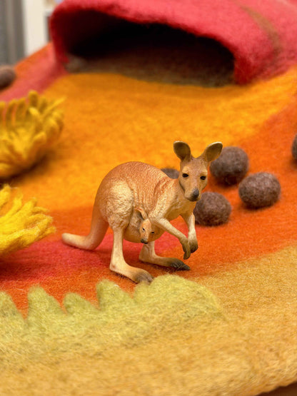 Schleich Kangaroo with Joey Figurine Australian Collection Animal Figurine 3yrs+