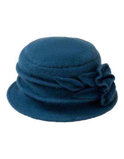 Cloche Winter Hat in Teal
