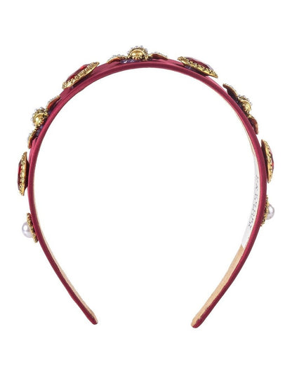 Bee Headband in Burgundy