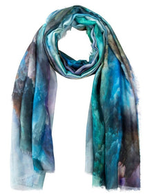 Mineral Swirl Scarf in Blue