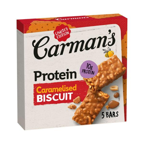 CARMAN'S PROTEIN BARS CARAMELISED BISCUIT 5 PACK 200G