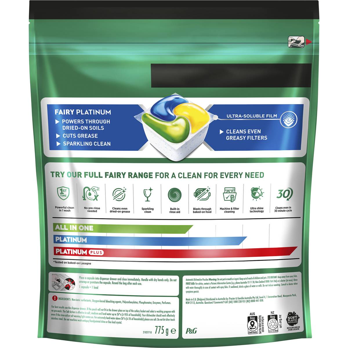 Fairy Platinum Dishwashing Tablets 52 pack