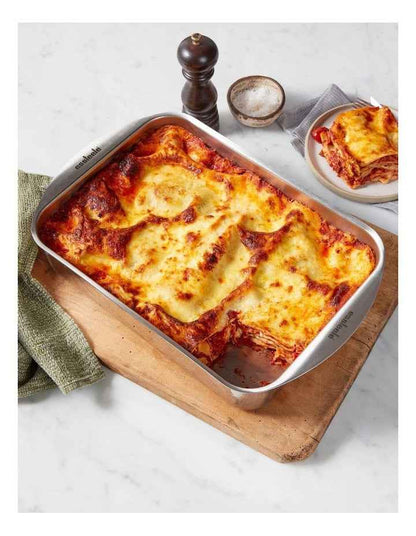 Clad Ovenware Large Rectangular Roasting Pan in Stainless Steel