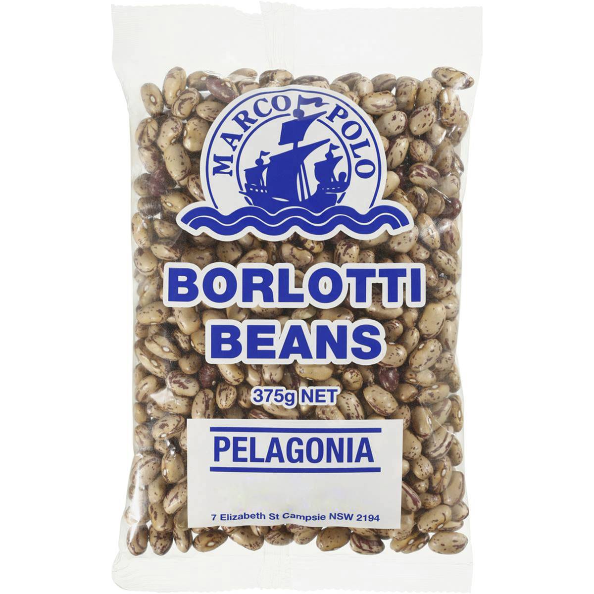 Marco Polo European Foods Borlotti Beans 375g