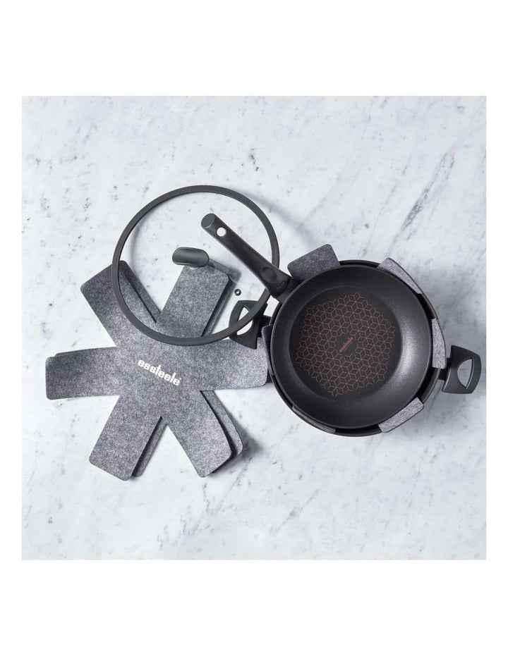 Felt Pan Protectors Set of 3 in Grey