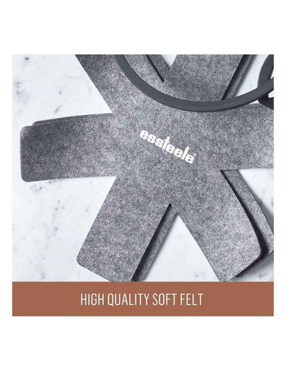 Felt Pan Protectors Set of 3 in Grey