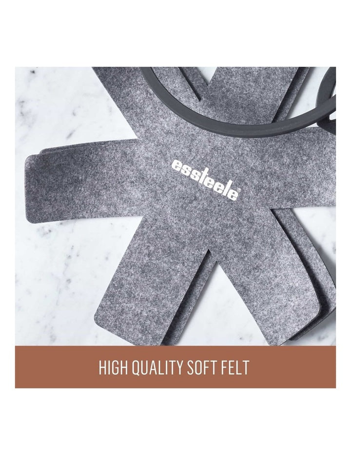 Felt Pan Protectors Set of 3 in Grey