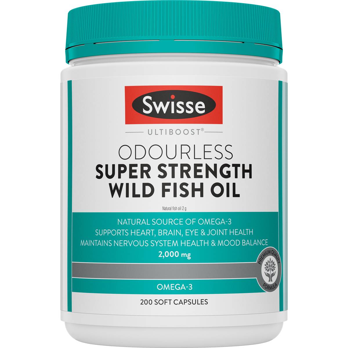Swisse Ultiboost Odourless Super Strength Wild Fish Oil 200 pack
