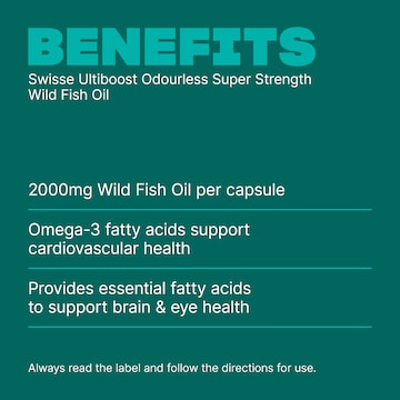 Swisse Ultiboost Odourless Super Strength Wild Fish Oil 200 pack