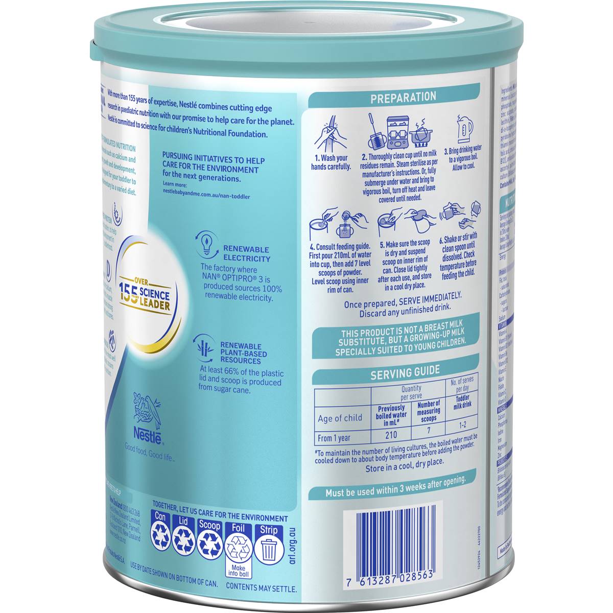 Nestle NAN OPTIPRO 3 Toddler 1+ Milk Drink Powder 800g