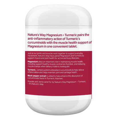 Nature's Way Magnesium & Turmeric Tablets 150 pack