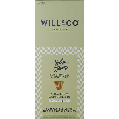 Will & Co Slow Jam Nespresso Compatible Coffee Capsules 10 Pack