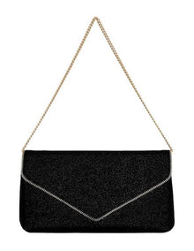 Zip Clutch in Black