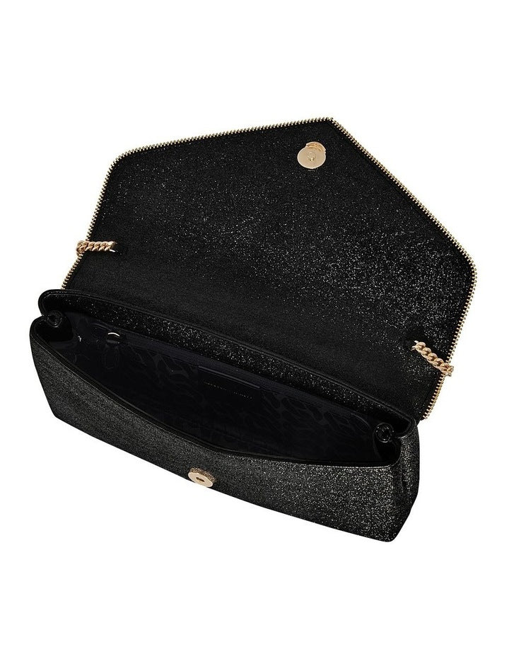 Zip Clutch in Black