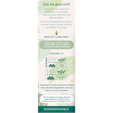 Gaia Natural Baby Biodegradable Nappy Bags 50 pack