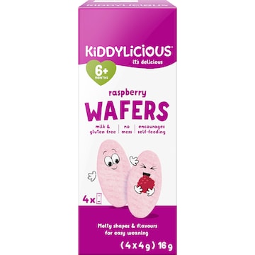 Kiddylicious Wafers Raspberry 4 pack
