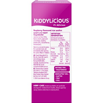 Kiddylicious Wafers Raspberry 4 pack
