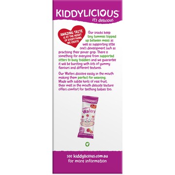 Kiddylicious Wafers Raspberry 4 pack