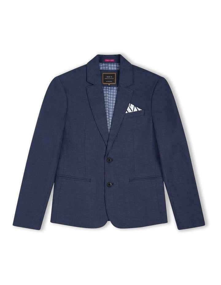 The Palermo Herringbone Blazer (8-14 years) in Dark Navy