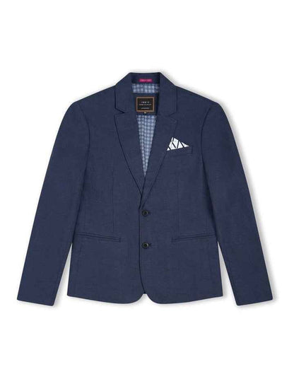 The Palermo Herringbone Blazer (8-14 years) in Dark Navy