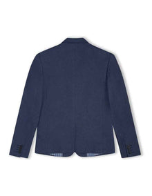 The Palermo Herringbone Blazer (8-14 years) in Dark Navy