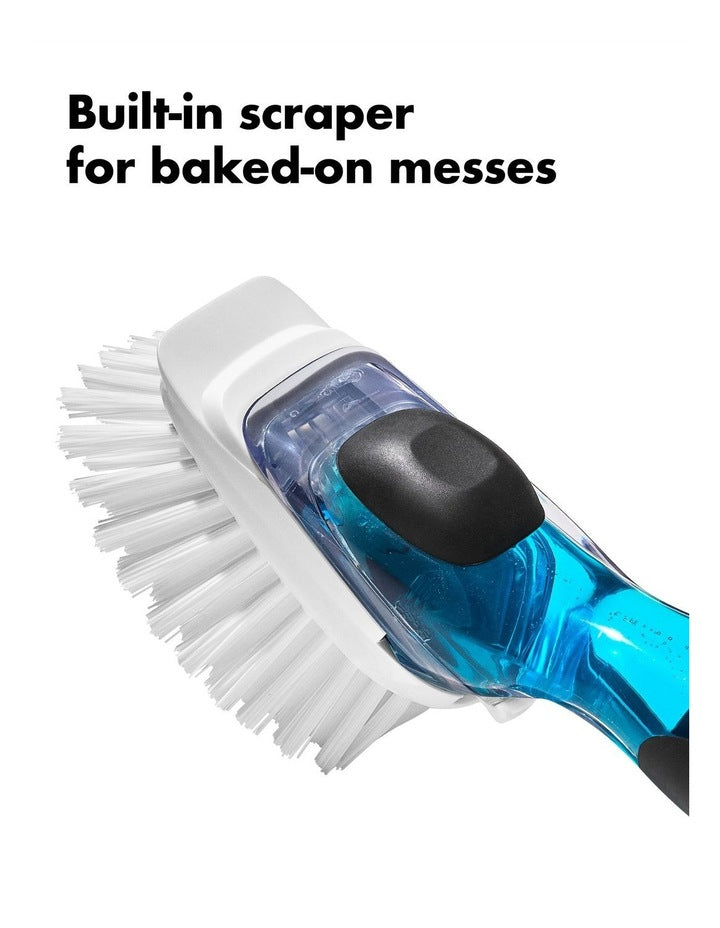 Soap Dispensing Dish Brush in Black