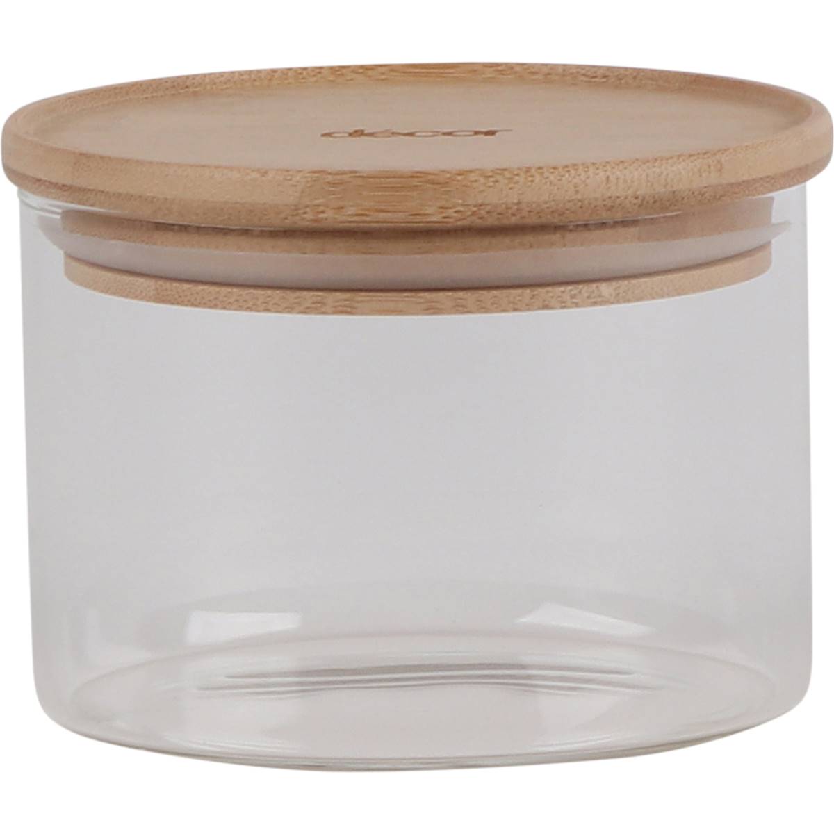 Decor Bamboo & Glass Canisters 420ml Each