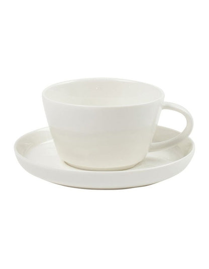 Canteen Teacup & Saucer 280ml/15cm in White