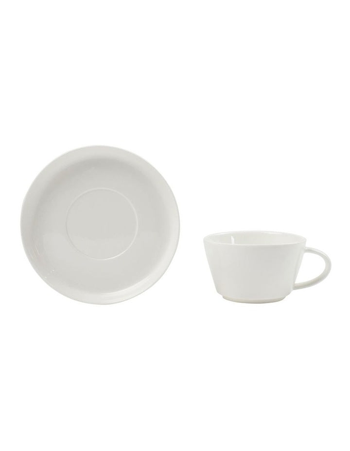 Canteen Teacup & Saucer 280ml/15cm in White