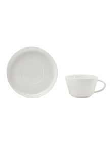 Canteen Teacup & Saucer 280ml/15cm in White