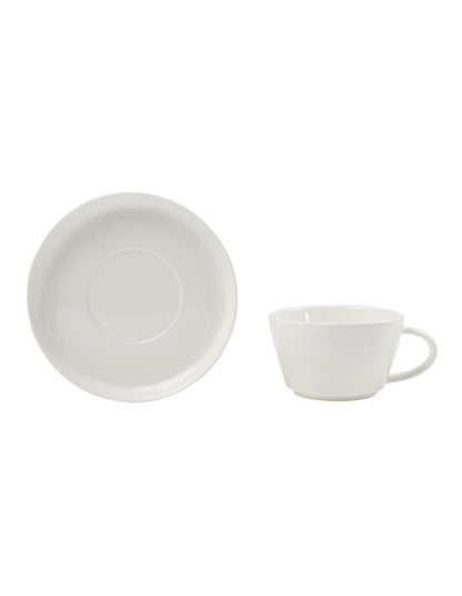 Canteen Teacup & Saucer 280ml/15cm in White