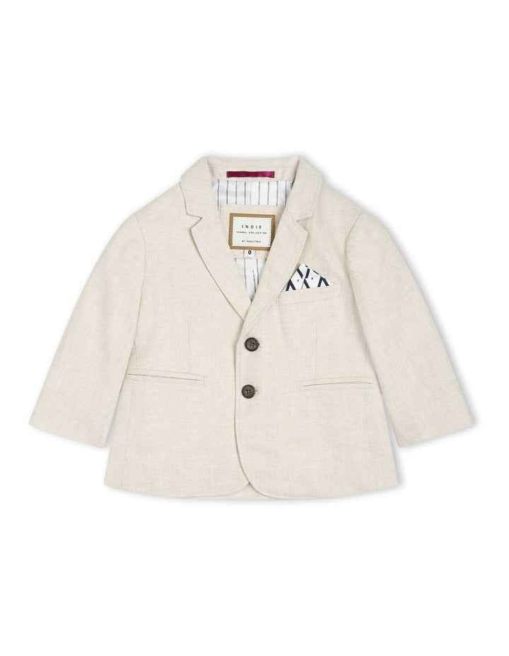 The Palermo Herringbone Blazer (years 000-2) in Light Sand