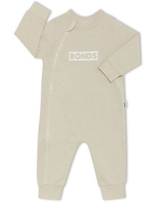 Tech Sweats Zip Wondersuit in Sesame Seed