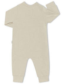 Tech Sweats Zip Wondersuit in Sesame Seed