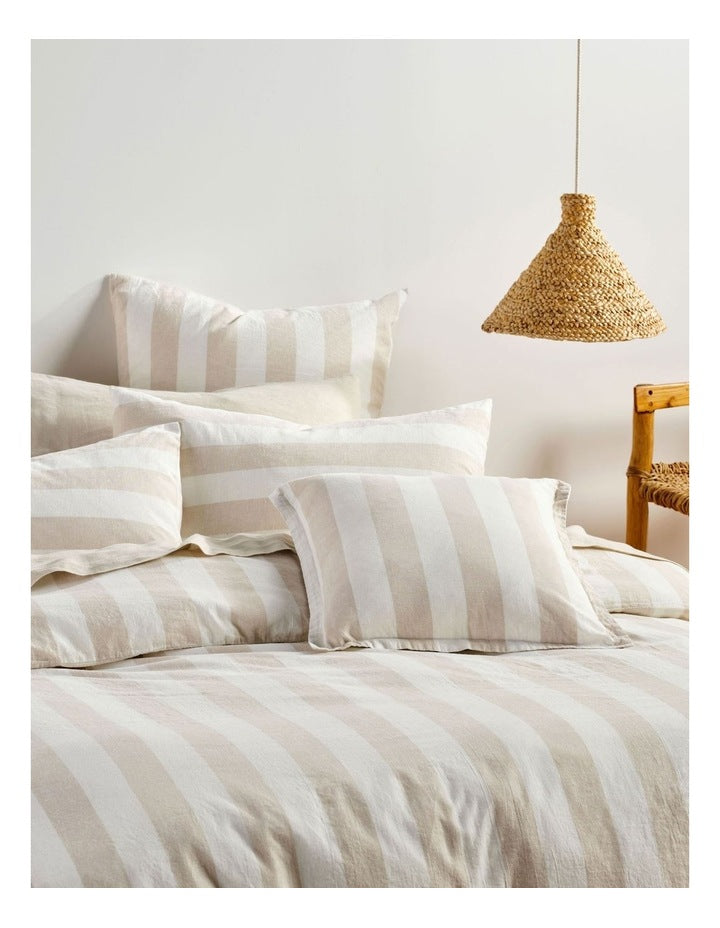 Vintage Stripe Cushion 48x48cm in Natural