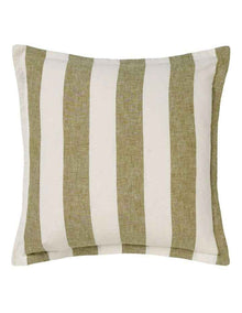 Vintage Stripe Cushion 48x48cm in Pesto