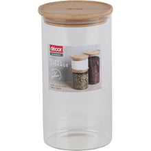 Decor Bamboo & Glass Canisters 1.5l Each