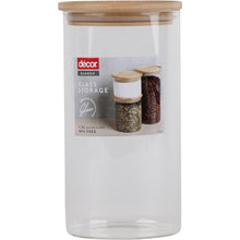 Decor Bamboo & Glass Canisters 1.5l Each
