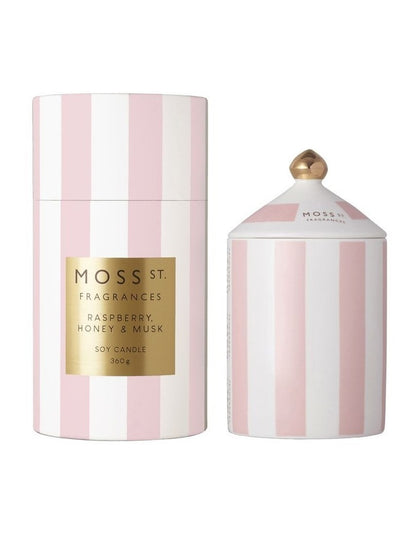 Raspberry, Honey And Musk Large Candle 360g